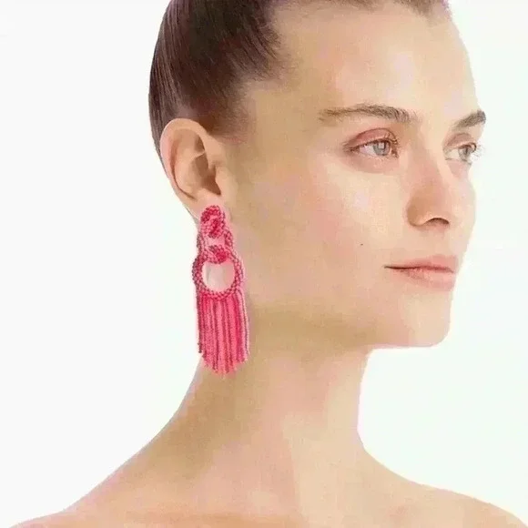 J Crew Beaded Fringe Earring (HOST PICK) - Picture 2 of 3